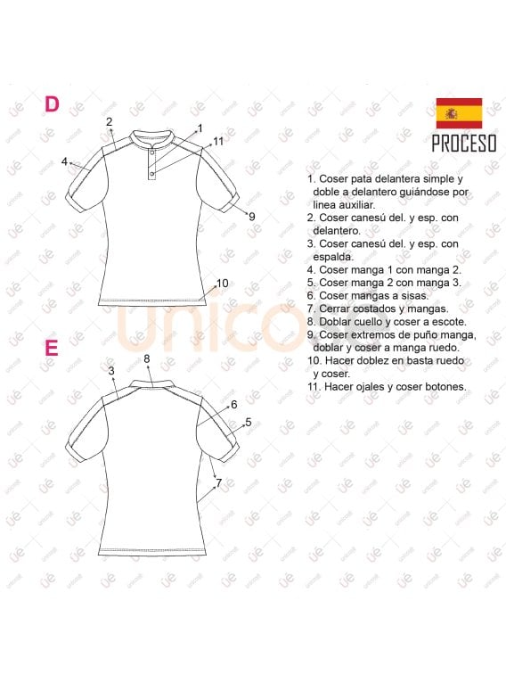 MOLDE POLERA CUELLO BOMBER MUJER 2301