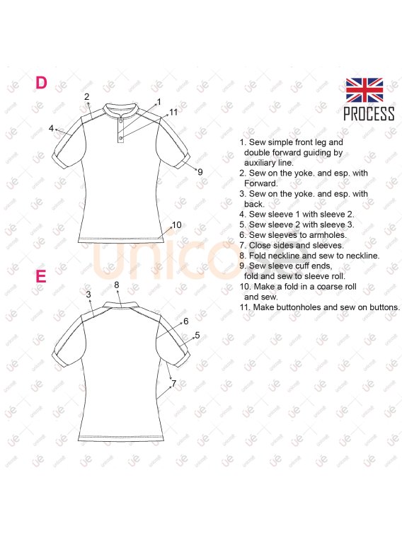 MOLDE POLERA CUELLO BOMBER MUJER 2301