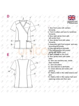 MOLDE BLUSA TRABAJO SANITARIA MUJER RT 2302