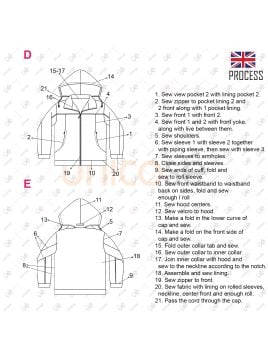 MOLDE PARKA CORTES HOMBRE 2301