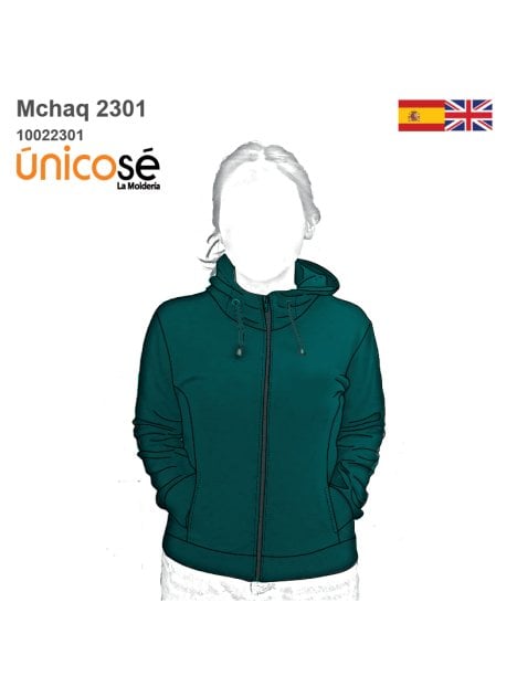 MOLDE CHAQUETA BASICA MUJER 2301