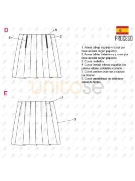 MOLDE FALDA MINI TABLAS MUJER 2216