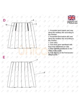 MOLDE FALDA MINI TABLAS MUJER 2216