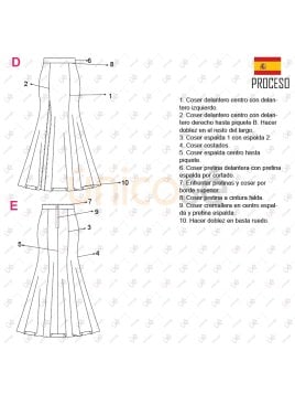 MOLDE FALDA LARGA MUJER 2215
