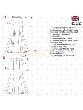 MOLDE FALDA LARGA MUJER 2215