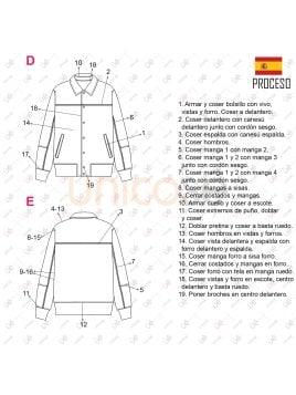 MOLDE CHAQUETA CAZADORA HOMBRE 2209