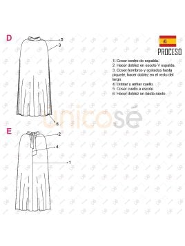MOLDE BLUSA CAPA MUJER 2218