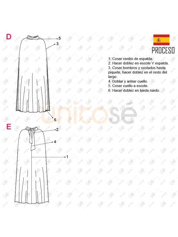 MOLDE BLUSA CAPA MUJER 2218