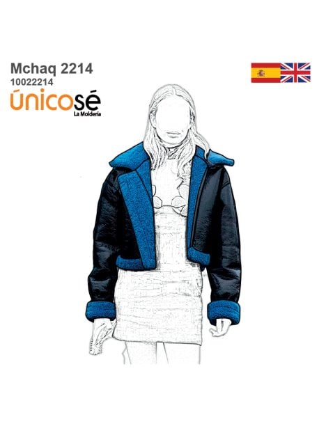 MOLDE CHAQUETA ASIMETRICA MUJER 2214