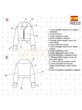 MOLDE CHAQUETA ASIMETRICA MUJER 2214