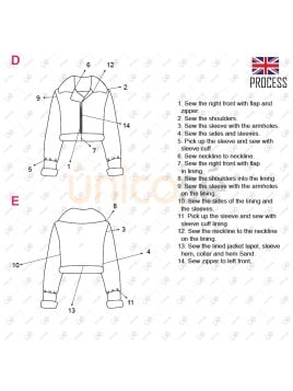 MOLDE CHAQUETA ASIMETRICA MUJER 2214