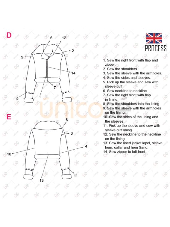 MOLDE CHAQUETA ASIMETRICA MUJER 2214
