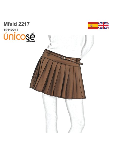 MOLDE FALDA MINI TABLAS MUJER 2217