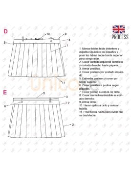MOLDE FALDA MINI TABLAS MUJER 2217
