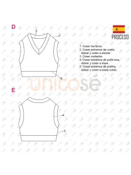 MOLDE TOP SUETER CORTO MUJER 2224