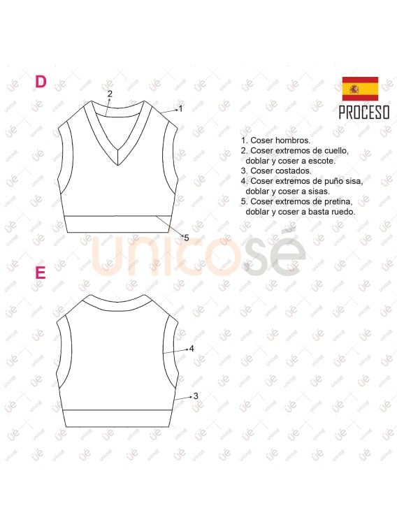 MOLDE TOP SUETER CORTO MUJER 2224