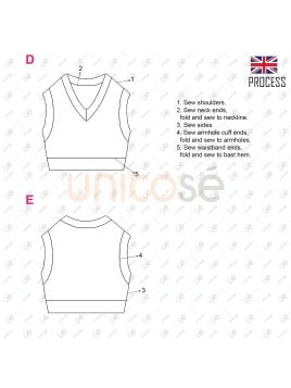 MOLDE TOP SUETER CORTO MUJER 2224