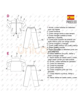 MOLDE BUZO ESCOLAR CORTES 2301