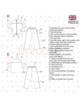 MOLDE BUZO ESCOLAR CORTES 2301