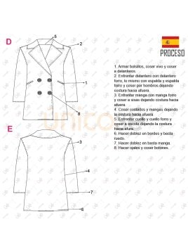 MOLDE ABRIGO GAMULAN MUJER 2301