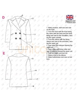 MOLDE ABRIGO GAMULAN MUJER 2301