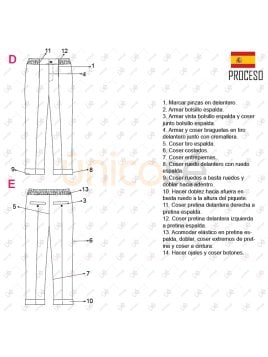 MOLDE PANTALON CLASICO HOMBRE 2302