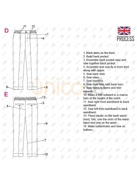 MOLDE PANTALON CLASICO HOMBRE 2302