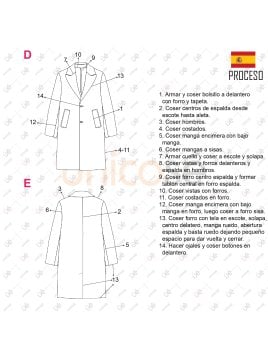 MOLDE ABRIGO BASICO HOMBRE 2301