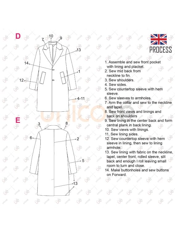 MOLDE ABRIGO BASICO HOMBRE 2301