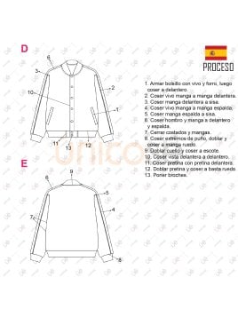 MOLDE CHAQUETA BOMBER HOMBRE 2303