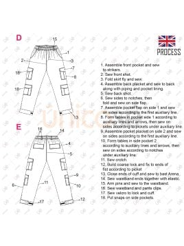 MOLDE PANTALON CARGO UNISEX 2310