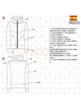 MOLDE CHAQUETA CORTES MUJER 2302
