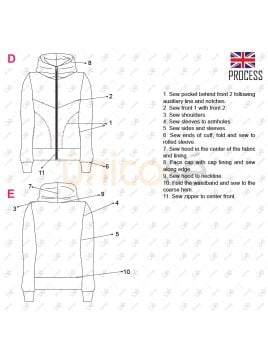 MOLDE CHAQUETA CORTES MUJER 2302