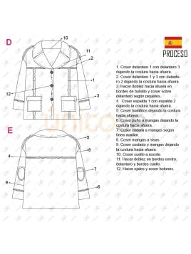 MOLDE ABRIGO AVIADOR MUJER 2302