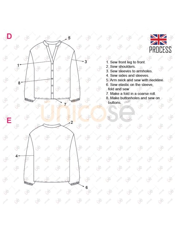 MOLDE BLUSA BASICA MUJER 2301