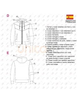 MOLDE CHAQUETA COLOR BLOCK NIÑO 2303