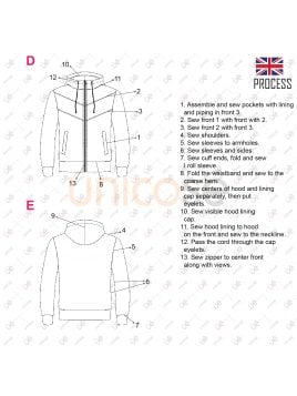 MOLDE CHAQUETA COLOR BLOCK NIÑO 2303