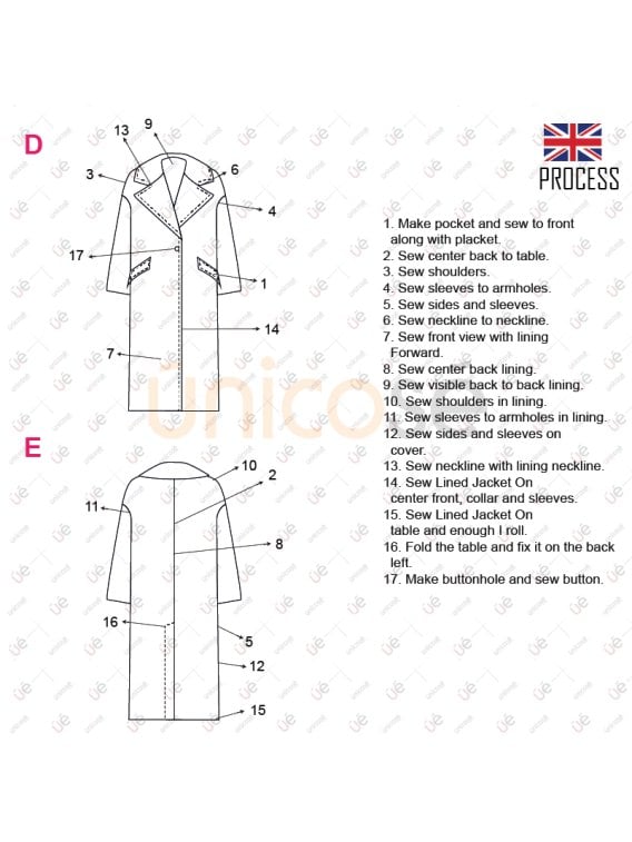MOLDE ABRIGO OVERSIZE MUJER 2304