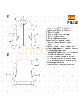 MOLDE CHAQUETA BOMBER HOMBRE 2302