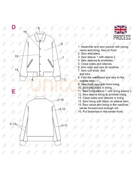 MOLDE CHAQUETA BOMBER HOMBRE 2302