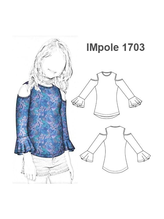 POLERA REMERA HOMBROS DESCUBIERTOS NIÑA