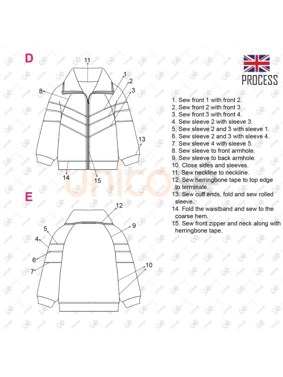 MOLDE CHAQUETA CAZADORA NIÑO 2302