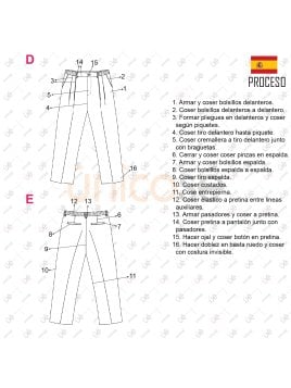 MOLDE PANTALON CLASICO HOMBRE 2301