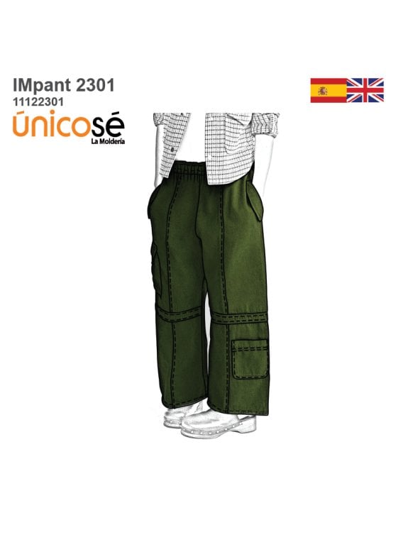 MOLDE PANTALON CARGO NIÑA 2301