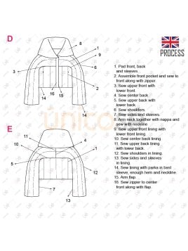 MOLDE PARKA CORTA MUJER 2301