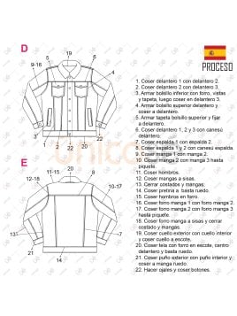 MOLDE CHAQUETA JEANS HOMBRE 2305