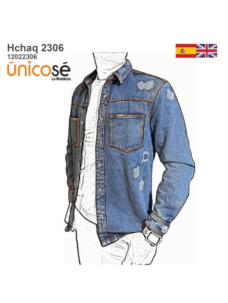 MOLDE CHAQUETA JEANS HOMBRE 2306