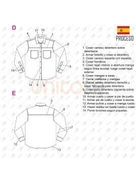 MOLDE CHAQUETA JEANS HOMBRE 2306