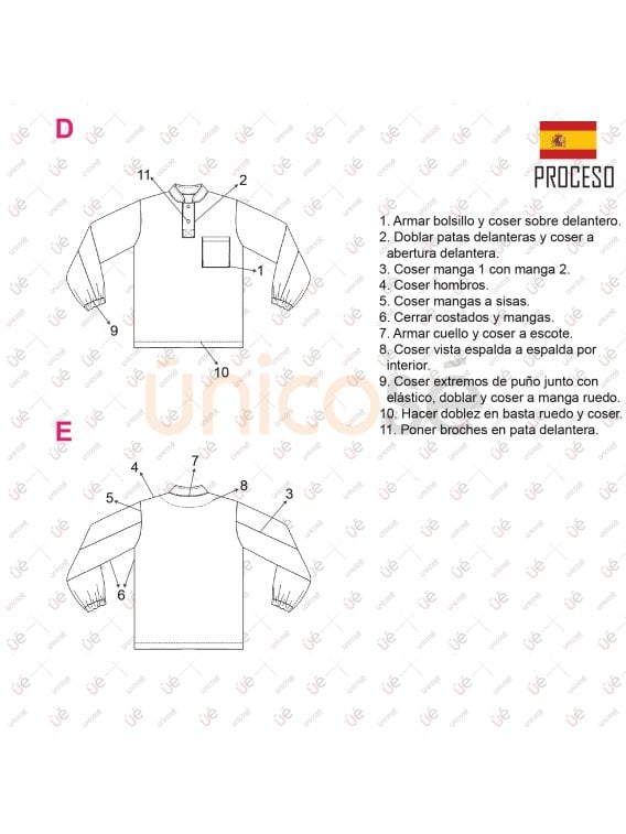 MOLDE CAMISA TRABAJO RT 2312