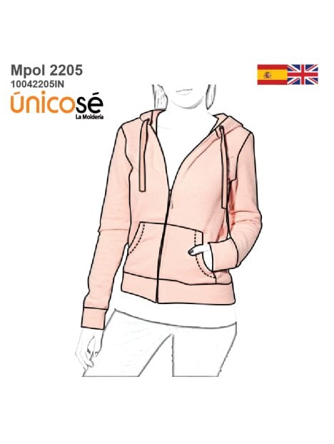 MOLDE POLERON CANGURO MUJER 2205IN